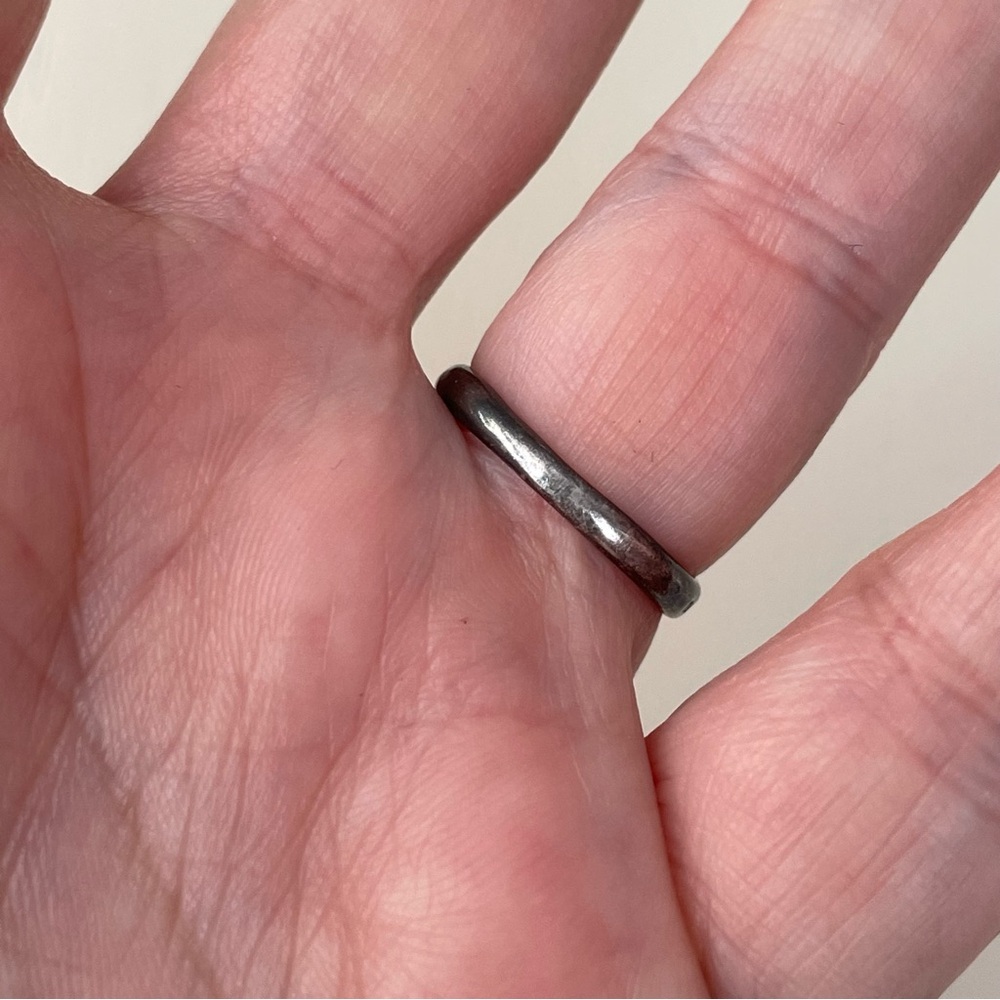 Vintage Israel stamped 925 sterling silver Brutalist freeform ring sz 6.5 - Picture 5 of 16